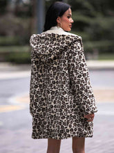 Load image into Gallery viewer, Leopard Print Hooded Teddy Coat