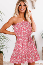 Load image into Gallery viewer, Ditsy Floral Strapless Mini Dress
