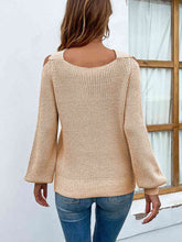 Load image into Gallery viewer, Crisscross Cold-Shoulder Sweater