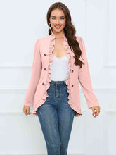 Load image into Gallery viewer, Ruffled Long Sleeve Blazer