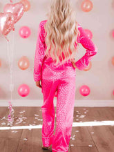 Load image into Gallery viewer, Printed Long Sleeve Top and Pants Lounge Set