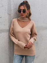 Load image into Gallery viewer, Cutout Mock Neck Sweater