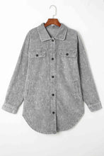 Load image into Gallery viewer, Washed Button Down Dropped Shoulder Jacket