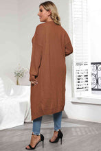 Load image into Gallery viewer, Plus Size Open Front Long Sleeve Cardigan