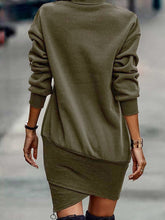 Load image into Gallery viewer, Round Neck Long Sleeve Mini Dress