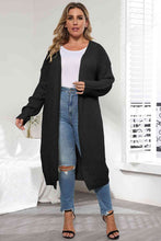 Load image into Gallery viewer, Plus Size Open Front Long Sleeve Cardigan