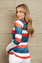 Load image into Gallery viewer, Double Take Striped Round Neck Raglan Sleeve Tee