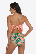 Load image into Gallery viewer, Tropical Print Ruffled Two-Piece Swimsuit
