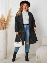 Load image into Gallery viewer, Plus Size Long Sleeve Hooded Trench Coat