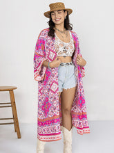 Load image into Gallery viewer, Double Take Plus Size Printed Open Front Longline Cardigan