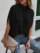 Load image into Gallery viewer, Round Neck Slit Sleeve Blouse
