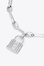 Load image into Gallery viewer, 5-Piece Wholesale Lock Charm Chain Bracelet