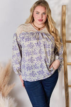 Load image into Gallery viewer, Hailey &amp; Co Full Size Lace Detail Printed Blouse