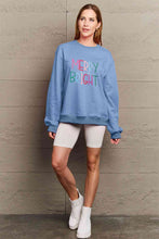 Load image into Gallery viewer, Simply Love Full Size MERRY AND BRIGHT Graphic Sweatshirt