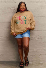 Load image into Gallery viewer, Simply Love Full Size MERRY AND BRIGHT Graphic Sweatshirt