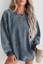 Load image into Gallery viewer, Round Neck Dropped Shoulder Sweatshirt