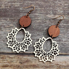 Load image into Gallery viewer, Geometric Cutout Dangle Earrings