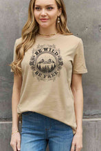 Load image into Gallery viewer, Simply Love Full Size BE WILD BE FREE Graphic Cotton T-Shirt