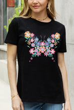 Load image into Gallery viewer, Simply Love Full Size Flower Butterfly Graphic Cotton Tee