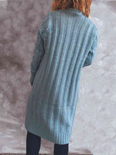 Load image into Gallery viewer, Button Up Cable-Knit Cardigan with Pockets