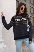 Load image into Gallery viewer, Ribbed Round Neck Long Sleeve Pullover Sweater