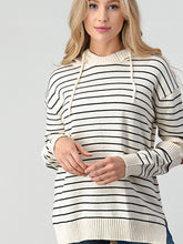 Load image into Gallery viewer, Striped Cutout Slit Sweater