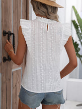 Load image into Gallery viewer, Butterfly Sleeve Frill Neck Blouse