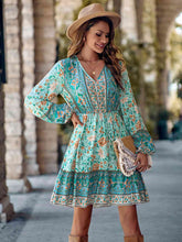 Load image into Gallery viewer, Bohemian V-Neck Long Sleeve Dress