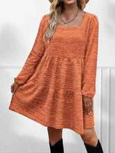 Load image into Gallery viewer, Square Neck Long Sleeve Dress