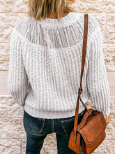 Load image into Gallery viewer, Round Neck Rib-Knit Sweater