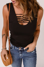Load image into Gallery viewer, Strappy Detail Scoop Neck Tank Top