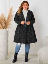 Load image into Gallery viewer, Plus Size Long Sleeve Hooded Trench Coat