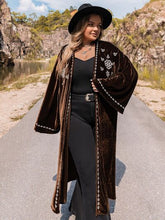 Load image into Gallery viewer, Plus Size Embroidery Open Front Long Sleeve Cardigan