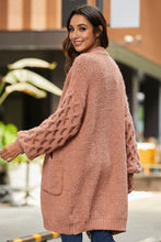 Load image into Gallery viewer, Open Front Ribbed Trim Duster Cardigan