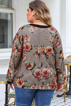 Load image into Gallery viewer, Plus Size Floral V-Neck Blouse