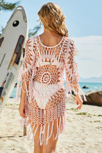 Load image into Gallery viewer, Fringe Detail Cover Up Dress