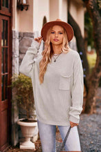 Load image into Gallery viewer, Round Neck Sweater with Pocket