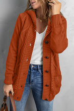 Load image into Gallery viewer, Mixed Print Button Front Hooded Cardigan