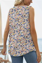 Load image into Gallery viewer, Printed Square Neck Curved Hem Tank