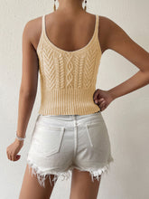 Load image into Gallery viewer, Scoop Neck Mixed Knit Cami