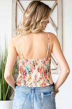 Load image into Gallery viewer, Floral Smocked Frill Trim Cami