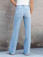 Load image into Gallery viewer, Washed Straight Leg Jeans