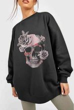 Load image into Gallery viewer, Simply Love Simply Love Full Size Dropped Shoulder SKULL Graphic Sweatshirt