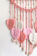 Load image into Gallery viewer, Macrame Leaf Fringe Wall Hanging