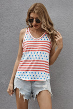 Load image into Gallery viewer, Stars and Stripes Round Neck Tank