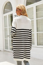 Load image into Gallery viewer, Striped Open Front Longline Cardigan
