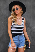 Load image into Gallery viewer, Striped V-Neck Knit Tank