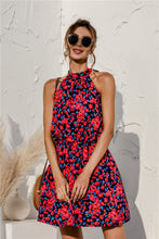 Load image into Gallery viewer, Floral Tied Sleeveless Mini Dress