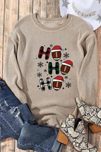 Load image into Gallery viewer, HO HO HO Graphic Ribbed Sweatshirt