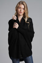 Load image into Gallery viewer, Dolman Sleeve Open Front Ribbed Trim Longline Cardigan
